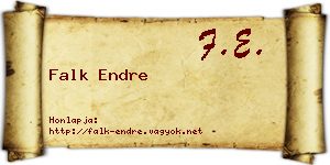 Falk Endre névjegykártya