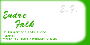 endre falk business card